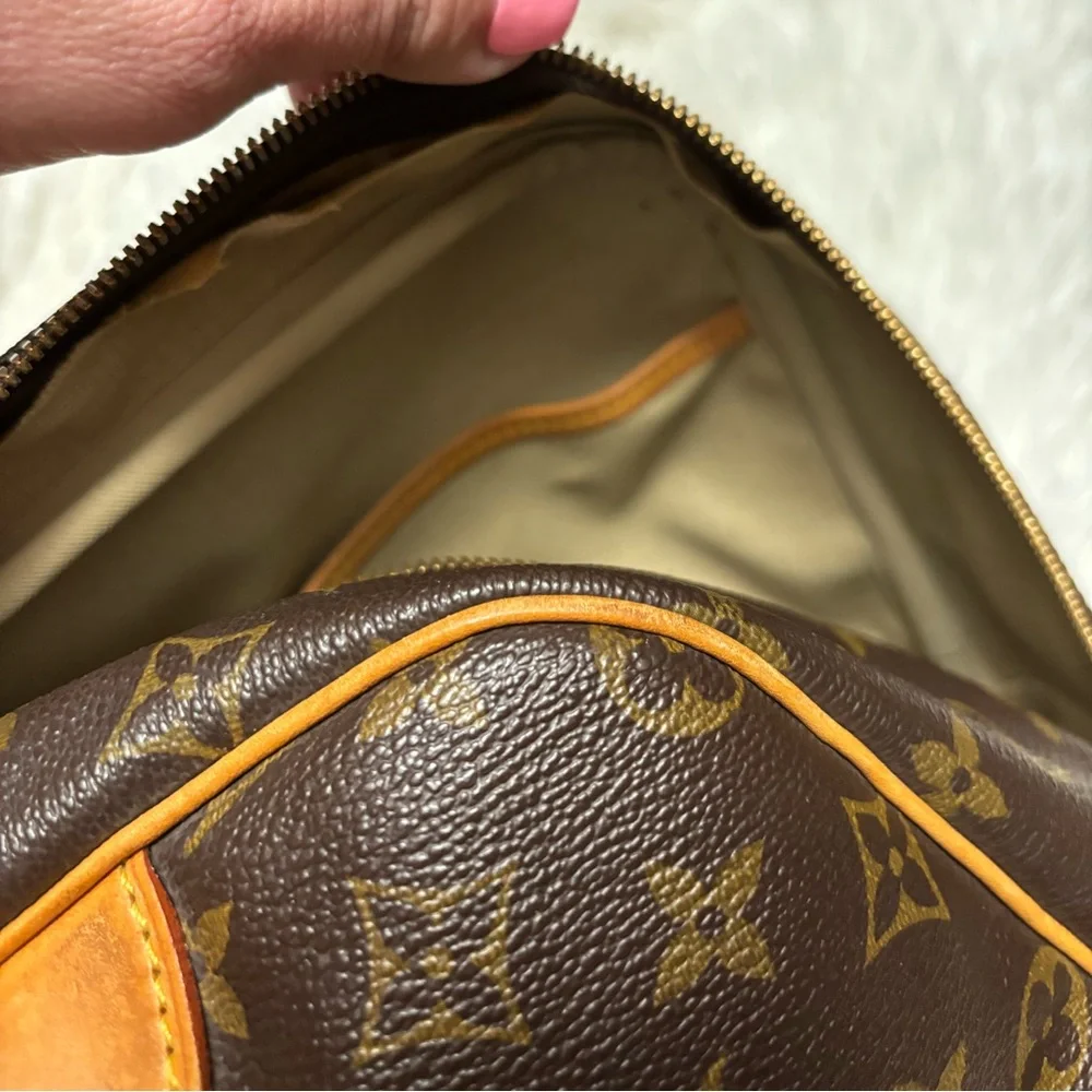 VINTAGE Louis Vuitton Satchel Bag Deauville Brown Monogram - Picture 14 of 16